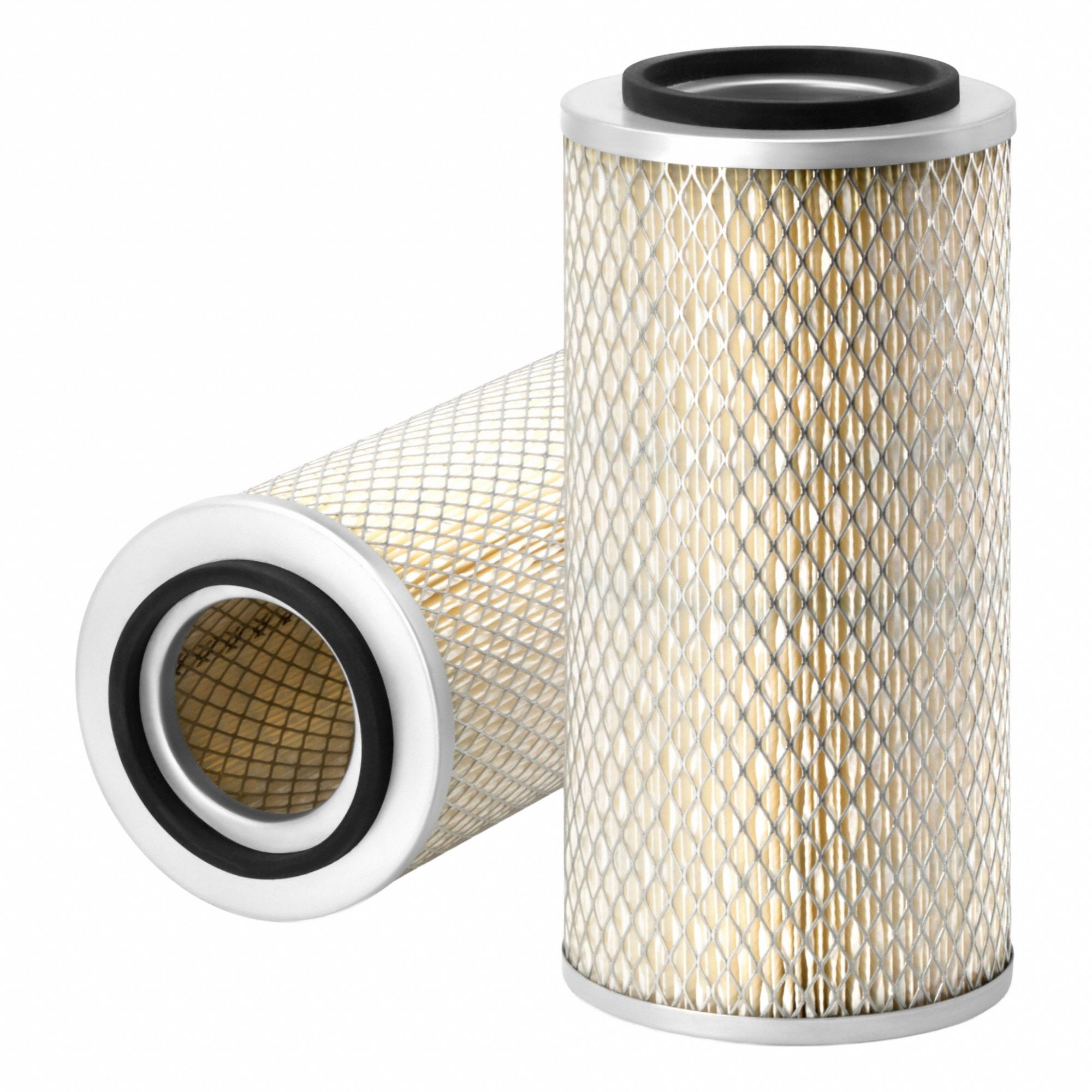 Air Filter: Round-Oval, Engine, Round, Axial Seal, 6 15/32 in Outside Dia, Trucks