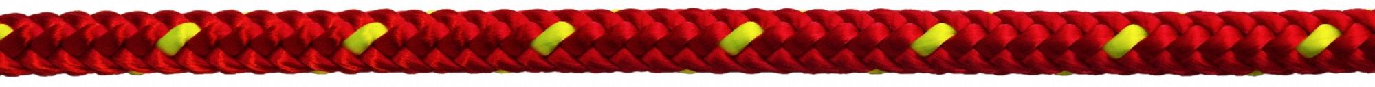 Rigging and Climbing Rope: Braid, 1/2 in Dia, 1, 460 lb Working Load Limit, Polyester, Red