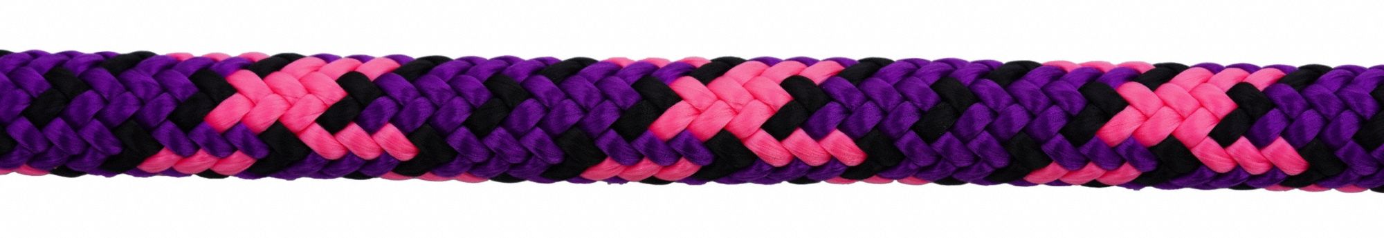 Rigging and Climbing Rope: Double Braid, 7/16 in Dia, 630 lb Working Load Limit, Polyester