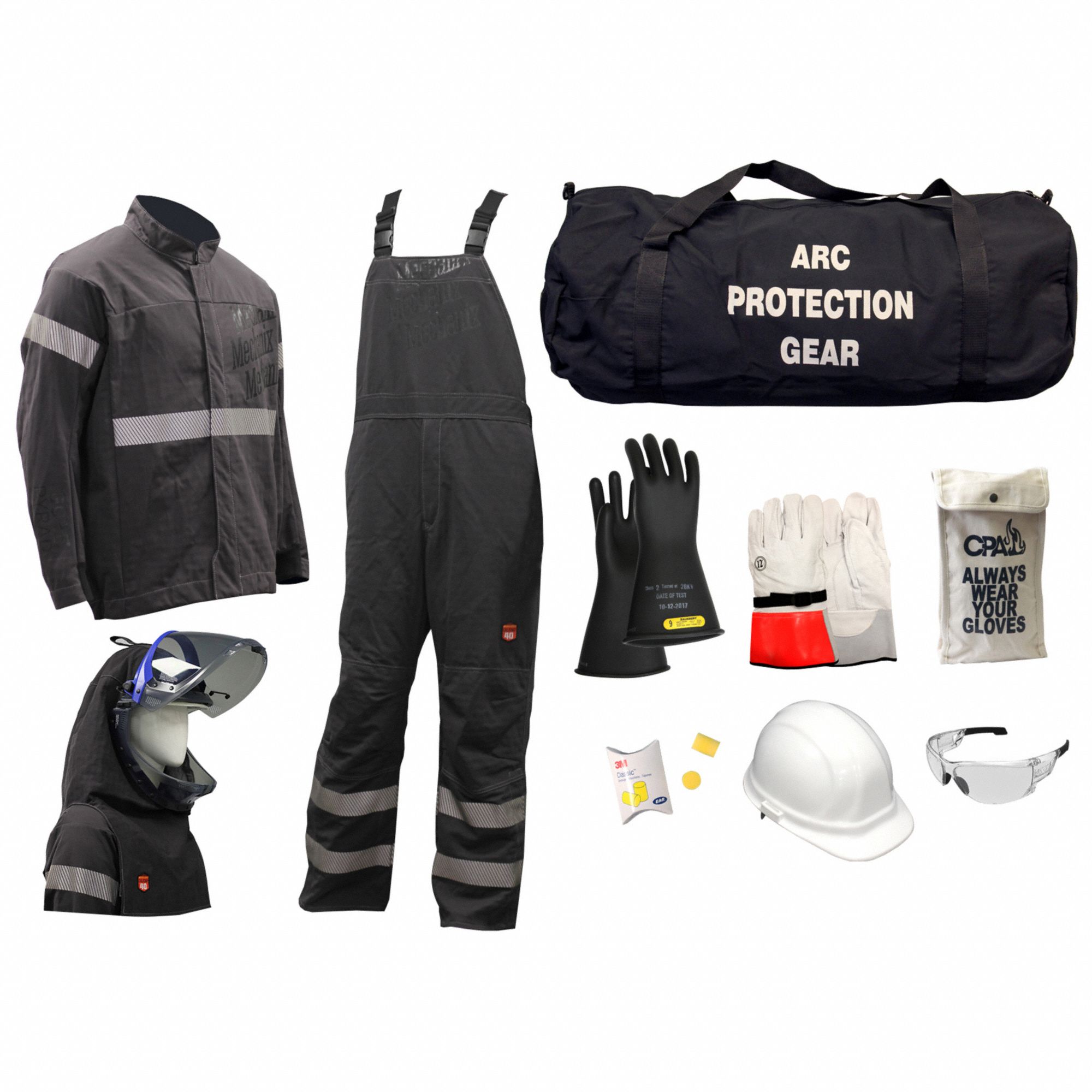 MECHANIX WEAR, 2XL, 40 cal/sq cm ATPV, PPE4 Arc Flash Kit