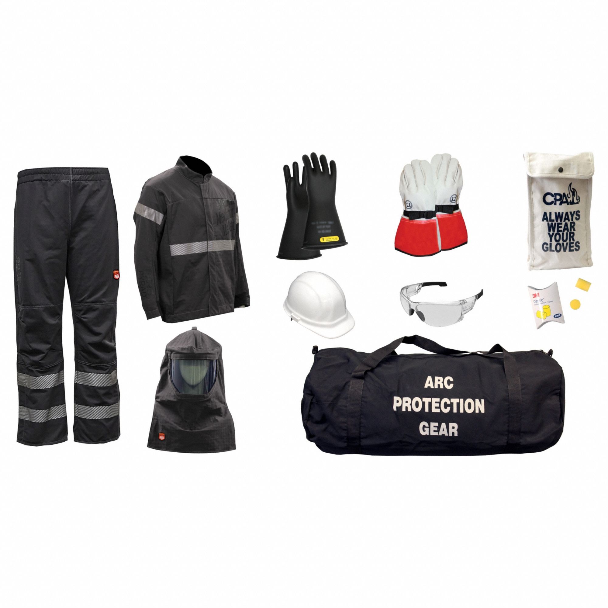 MECHANIX WEAR, L, 40 cal/sq cm ATPV, Arc Flash Protection Clothing Kit