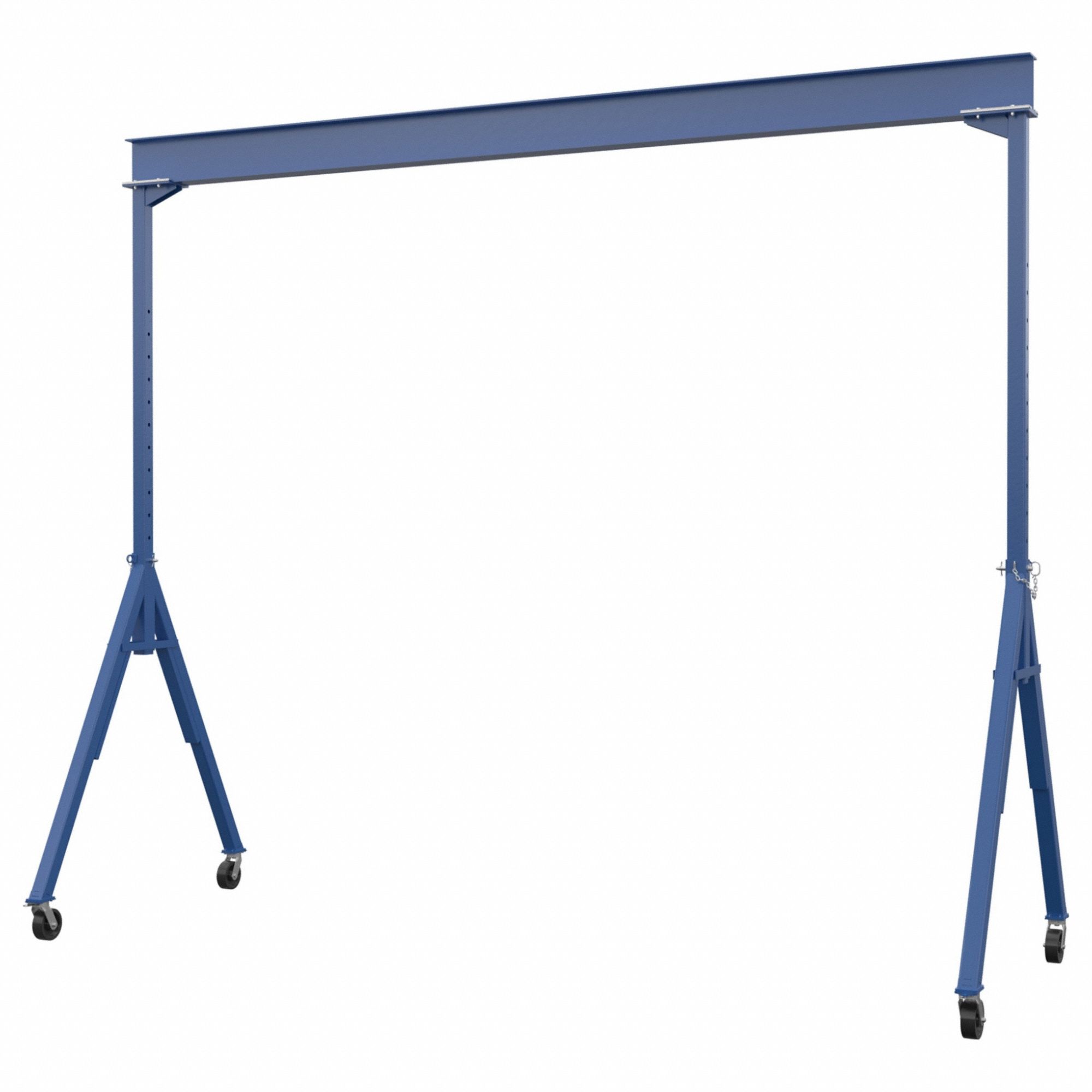 ADJUSTABLE GANTRY CRANE, FIXED SPAN, ADJUSTABLE H, 4,000 LB LOAD CAPACITY, STEEL