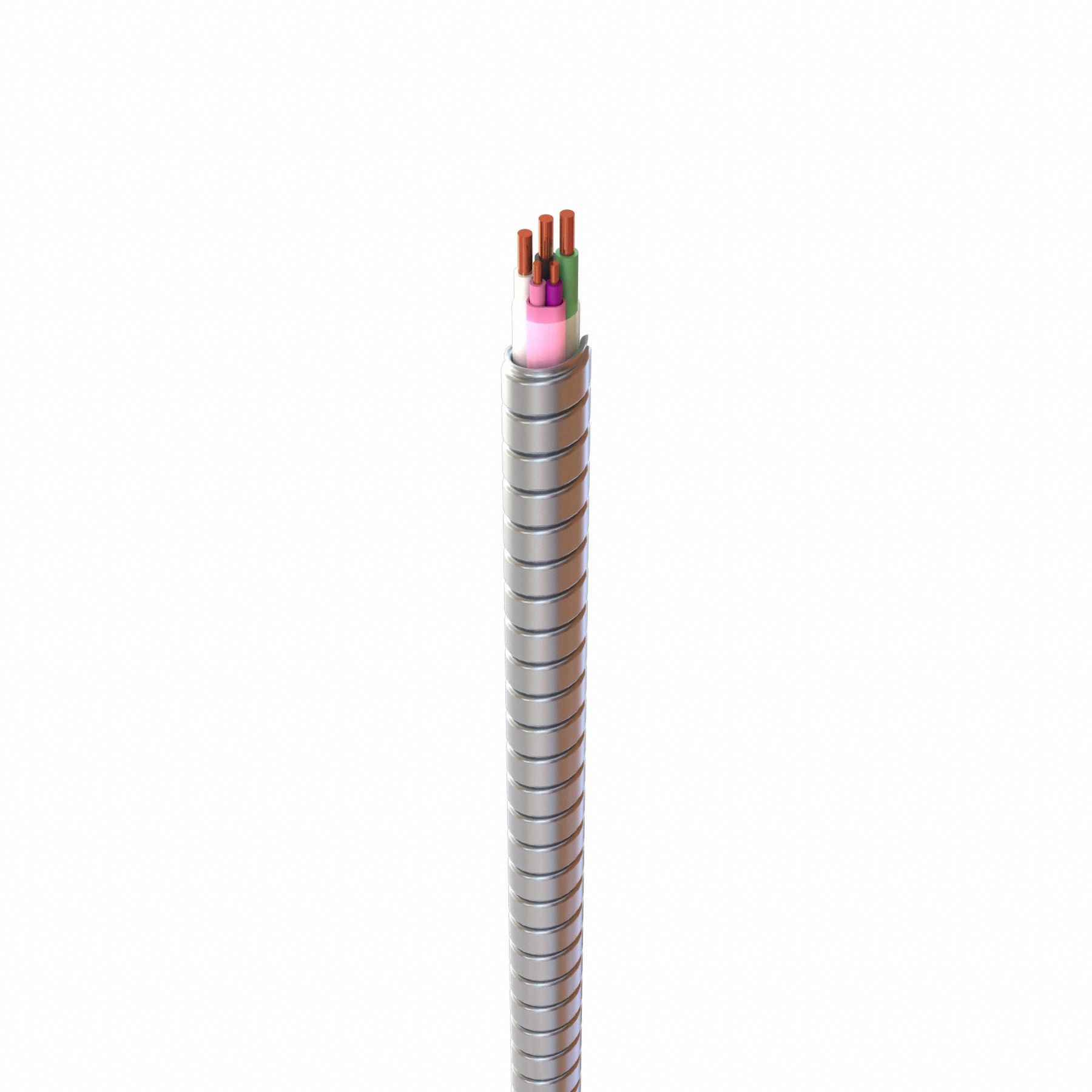Metallic Clad Building Cable: 12 AWG/16 AWG, 4 Conductors, Copper, 1, 000 ft, Aluminum