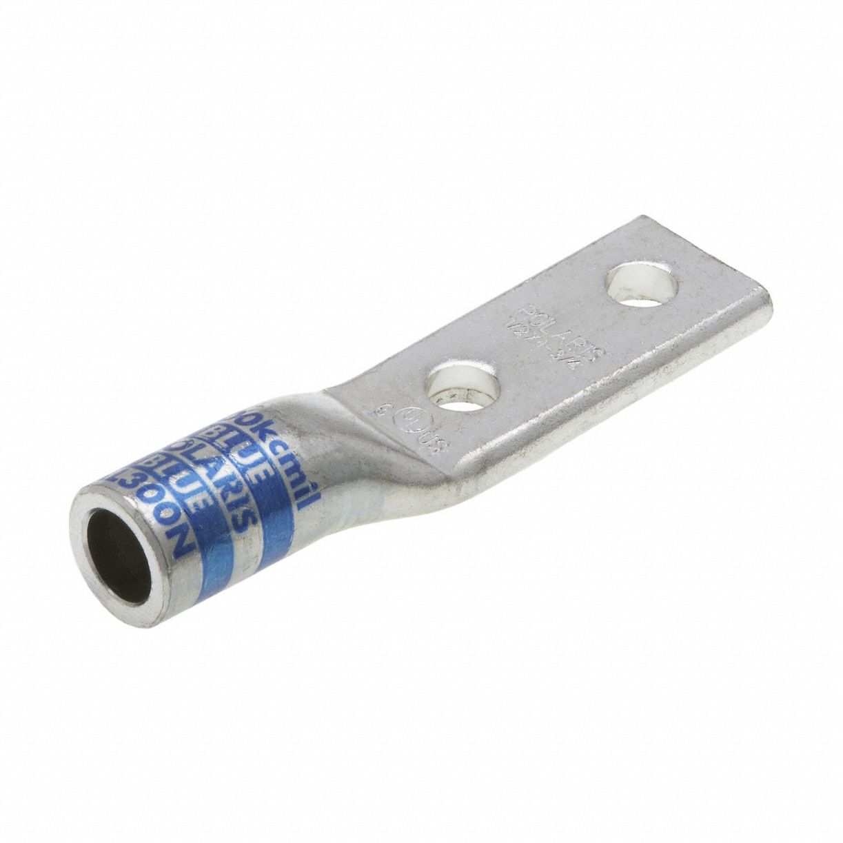 Compression Lug: For 300 kcmil, Stranded Wire, 1/2 in Stud Size, Long, Aluminum Barrel