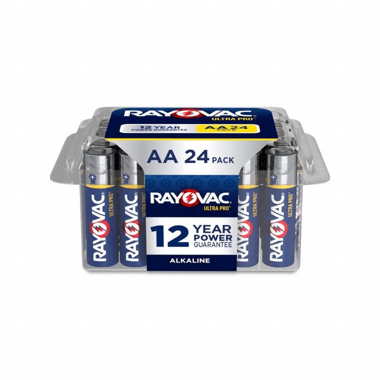 Battery: AA, Everyday, Alkaline, 1.5V DC, UltraPro, 24 PK