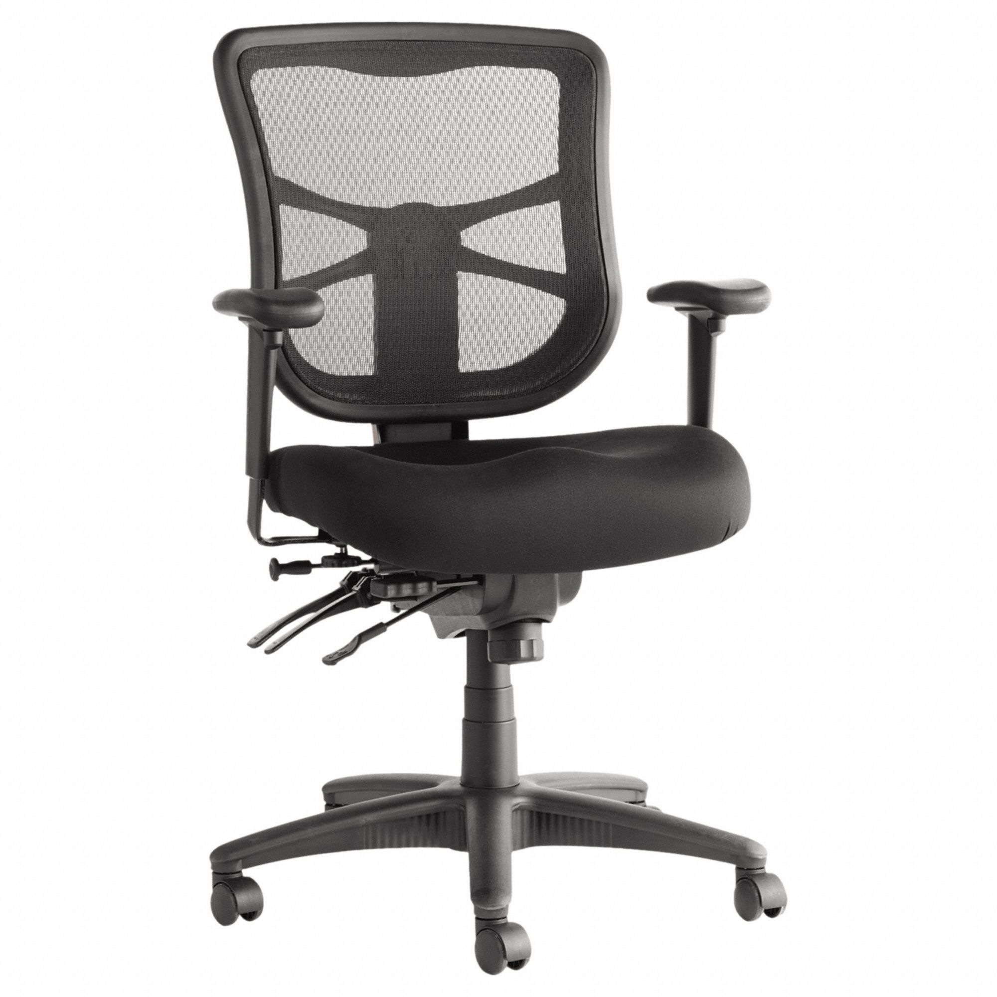 Office Chair: Alera Elusion, Ht/Left/Right Slide, Black, Fabric & Mesh Material, Tilting Back