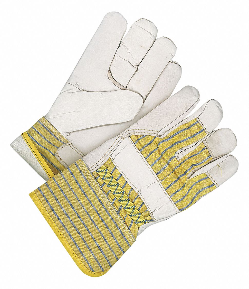 WORK GLOVE, WING THUMB, 2 3/4-IN CUFF, ONE SIZE, PREMIUM COWHIDE/COTTON, PR