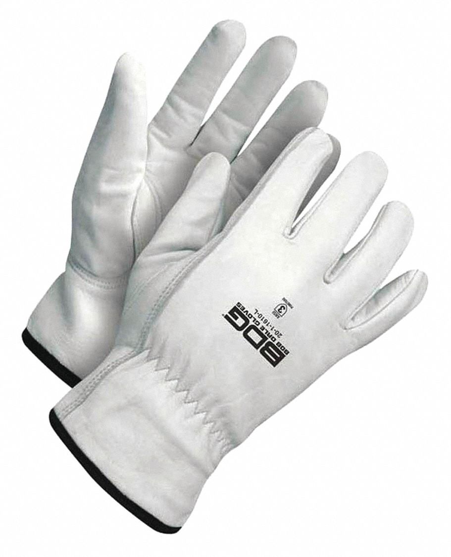 DRIVER GLOVE, PUNCTURE-RESISTANT, KEYSTONE THUMB STYLE, SZ S/7, GOATSKIN, PR