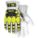 DRIVER GLOVE, HIGH VIS, KEYSTONE THUMB, SIZE MEDIUM/8, GOATSKIN/TPR/ARAMID, PR