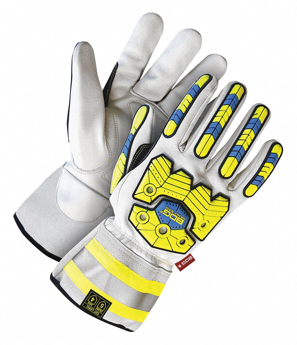 COLD CONDITION GLOVES W/3 IN CUFF, ELASTIC CUFF, M, PEARL, GOATSKIN BACK