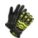 WINTER GLOVES, HI-VIS/OIL-RESIST/KEYSTONE THUMB, SIZE XXXL/12/10 3/4 IN, BLK/YLW, TPR/GOATSKIN, PR