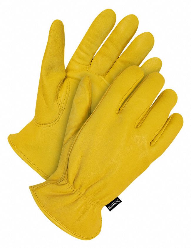 GANTS CONDUCTEURS EN CUIR,M,PEAU DE MOUTON HAUTE DE GAMME,POUCE KEYSTONE,MANCHETTE ENFILABLE,JAUNE