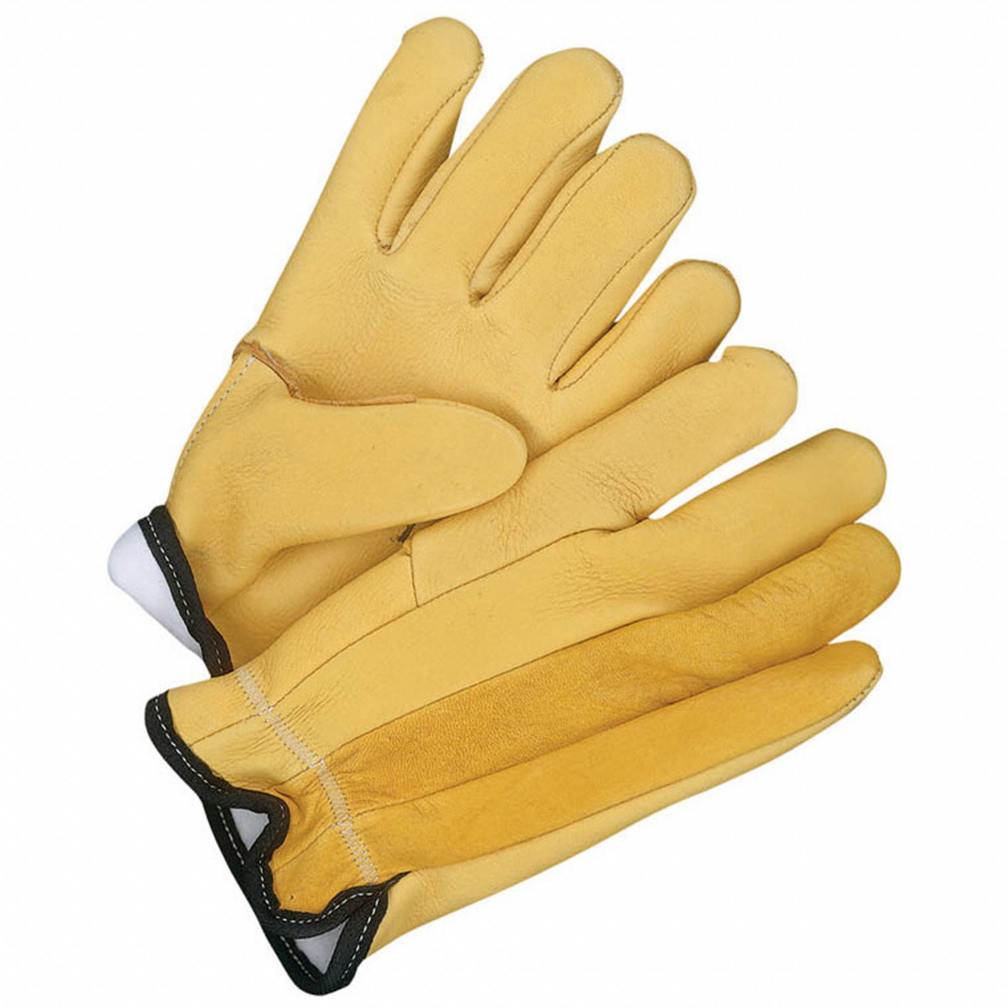 GANTS DE CONDUITE CLASSIQUES,JAUNE,TP,8,PEAU DE DAIM,MANCHETTE ÉLASTIQUE,POLAIRE