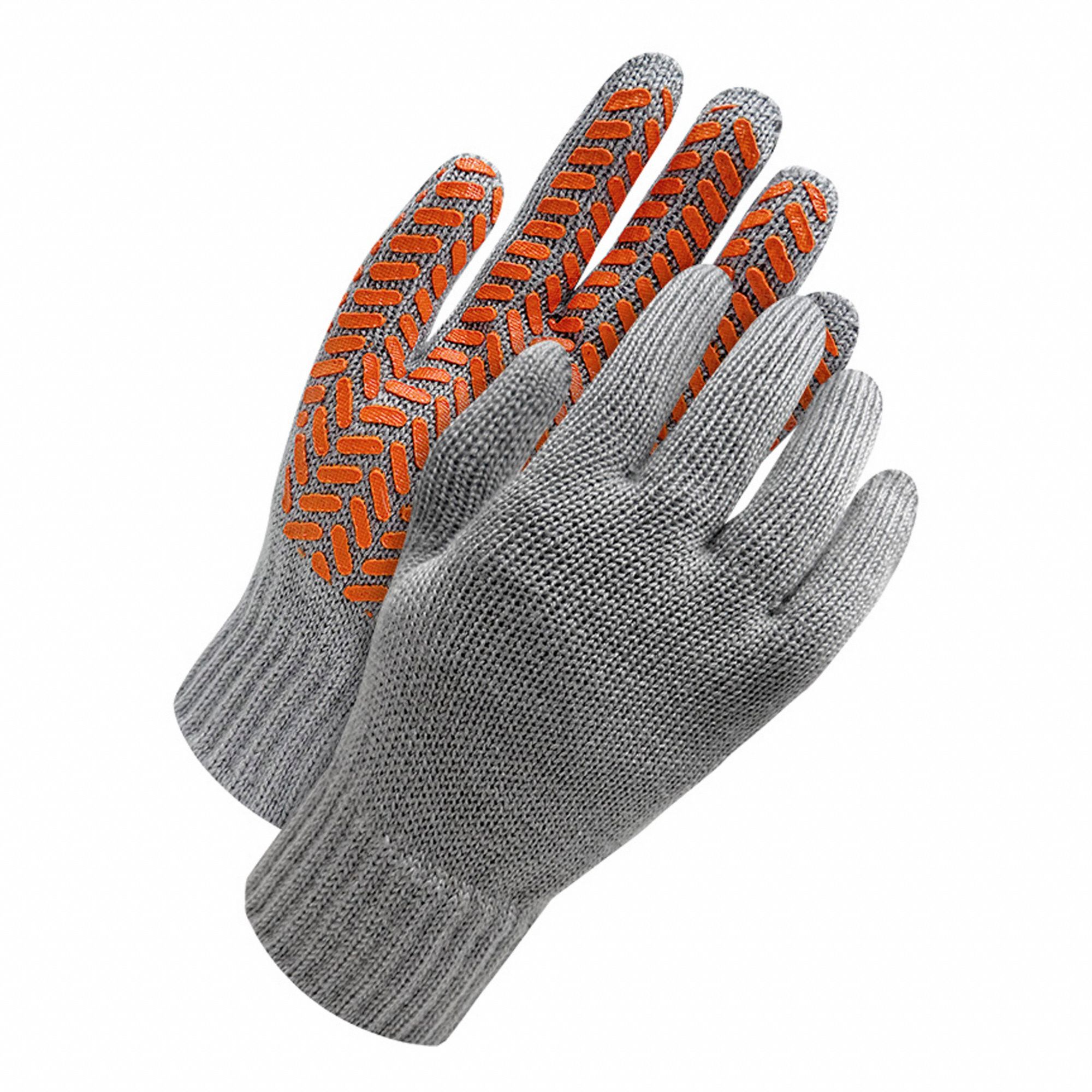 ACRYLIC/ MERINO WOOL GREY W/ORANGE PALM