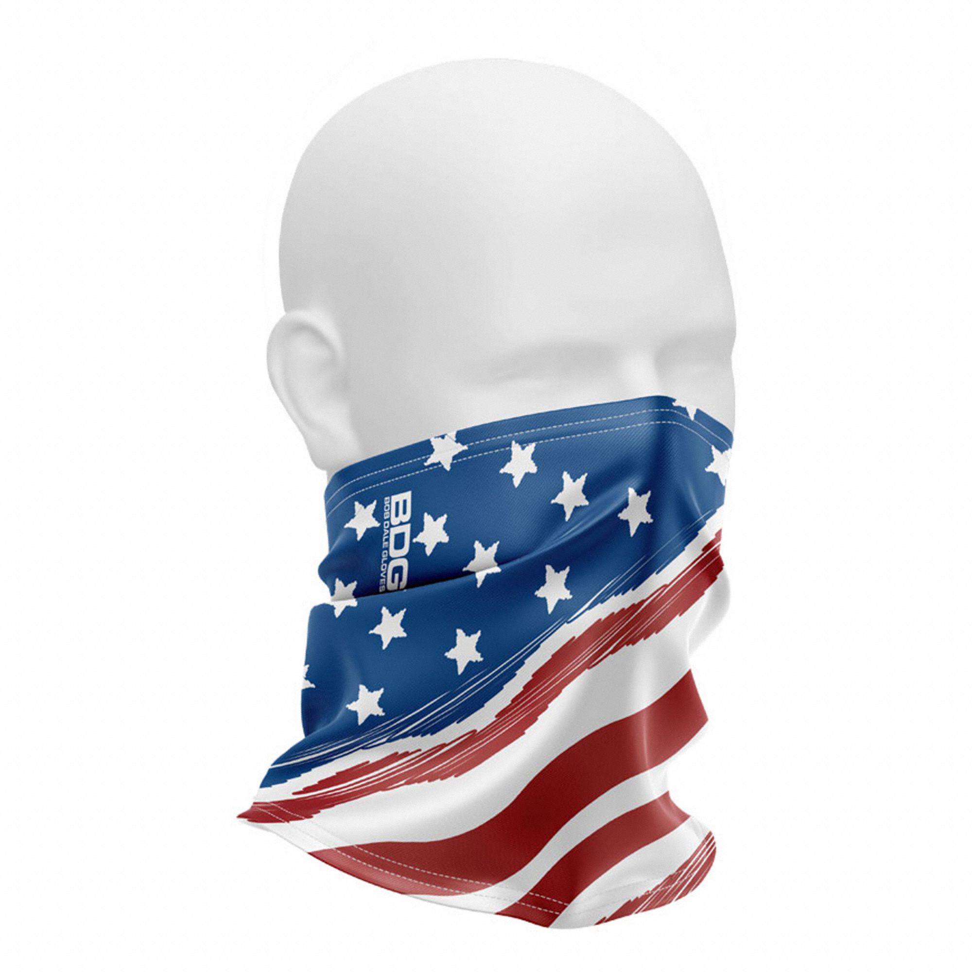 NECK GAITER,SZ UNIVERSAL,BLUE,RED,WHITE