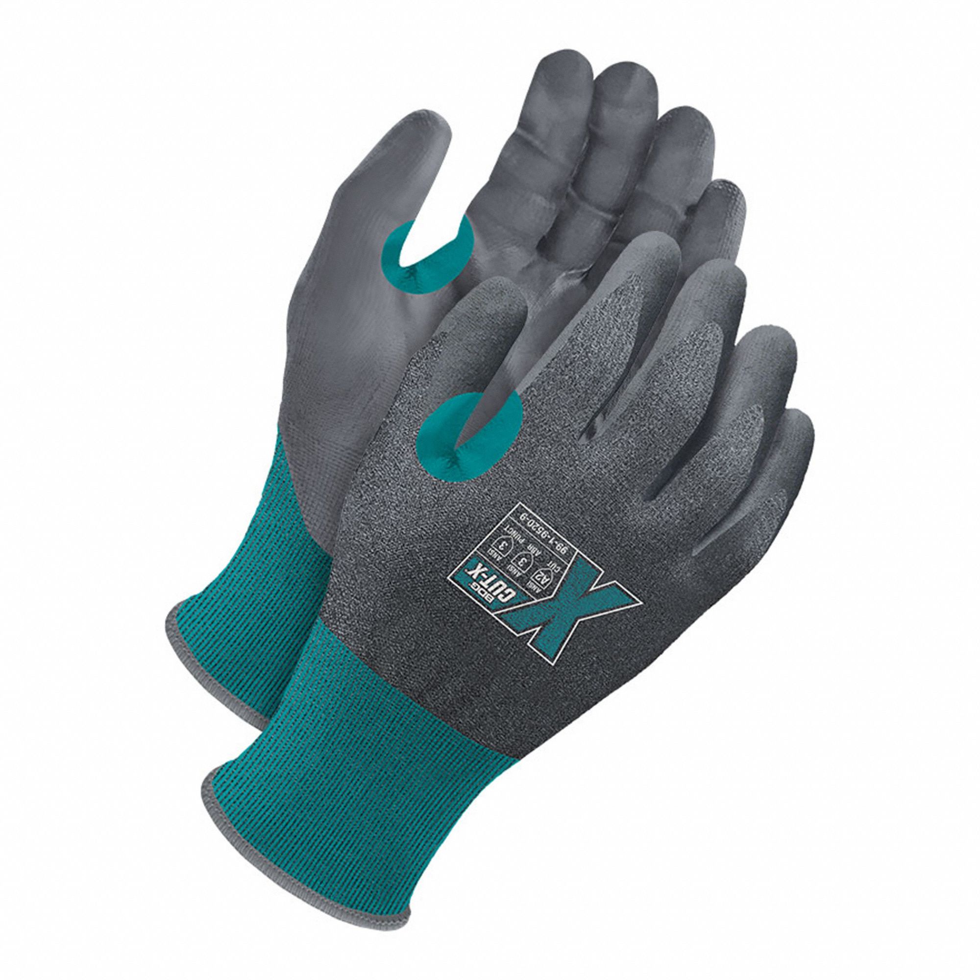 COATED GLOVES,A2,HPPE,GREY,2XL,PR