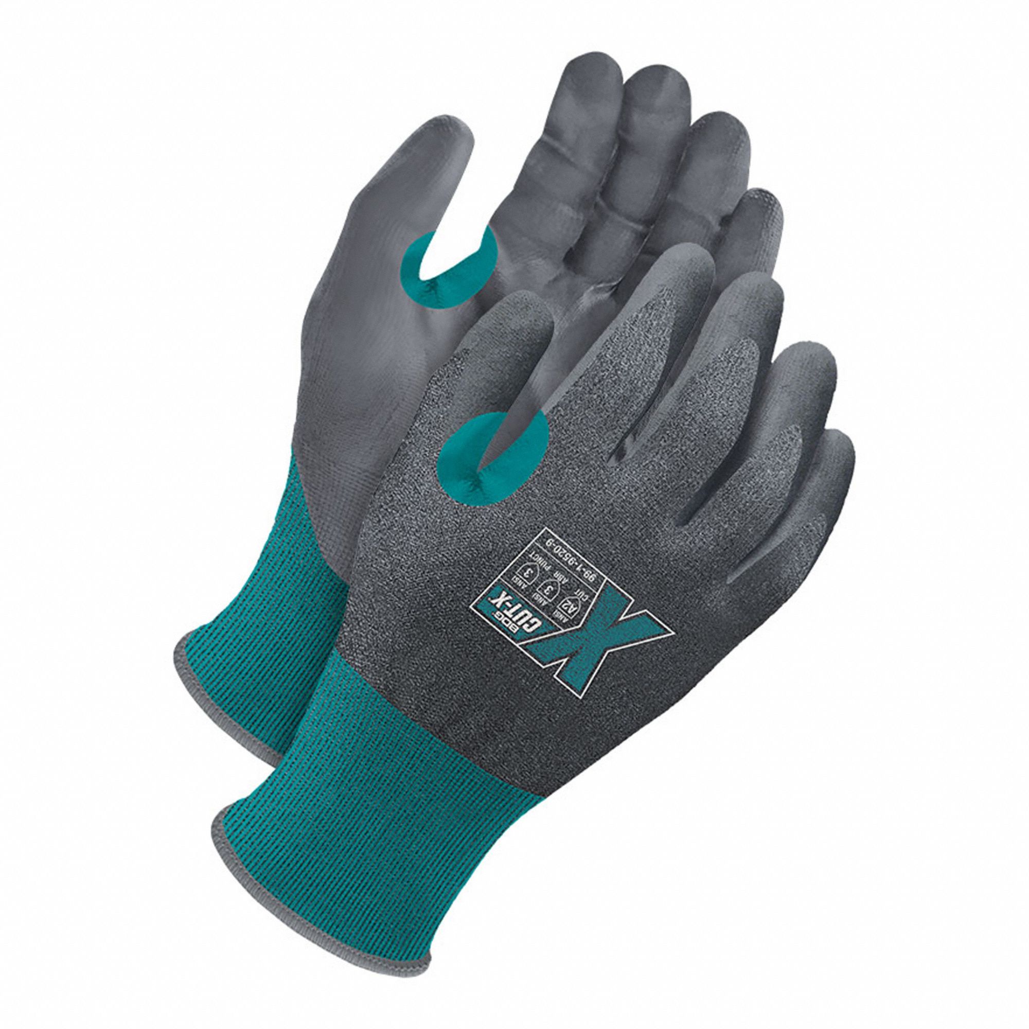 COATED GLOVES,A2,HPPE,GREY,XL,PR