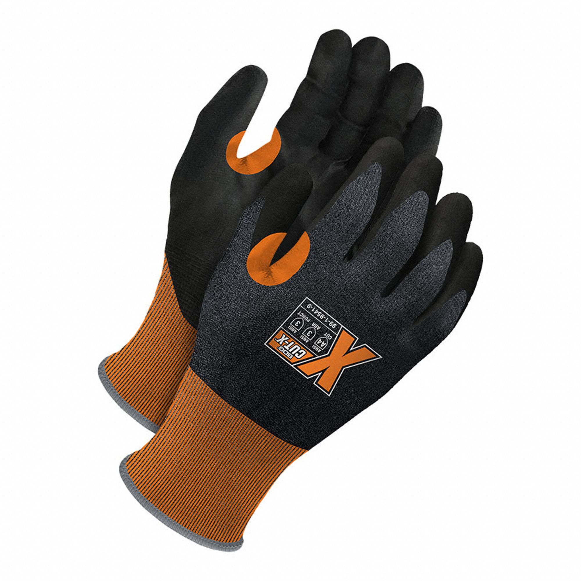 COATED GLOVES,A4,HPPE,BLACK,XL,PR