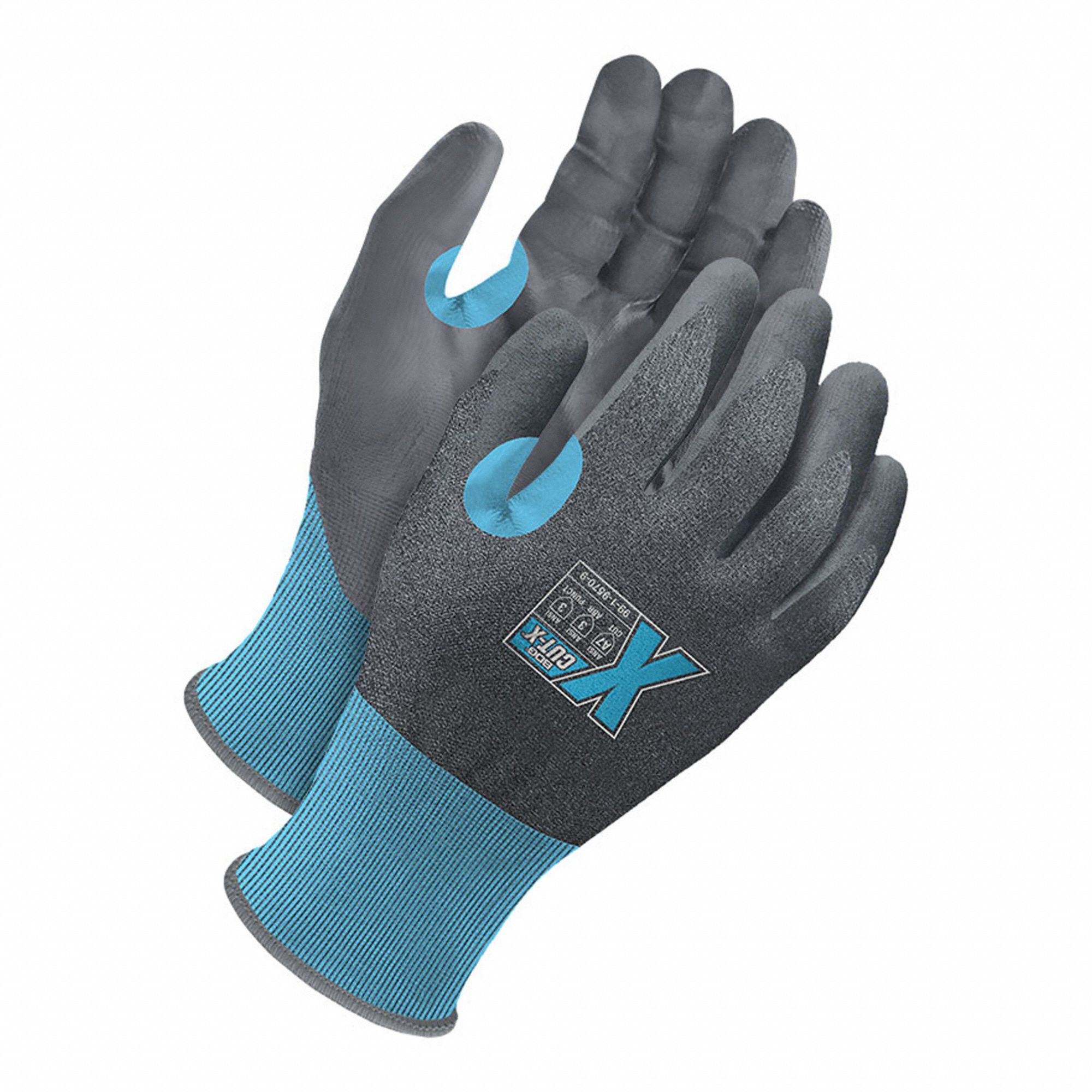 COATED GLOVES,A7,HPPE,GREY,2XL,PR