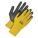 CUT-RESISTANT GLOVES, 18 GA, SZ 7, YELLOW/BLACK, NITRILE FOAM/KEVLAR KNIT, PR