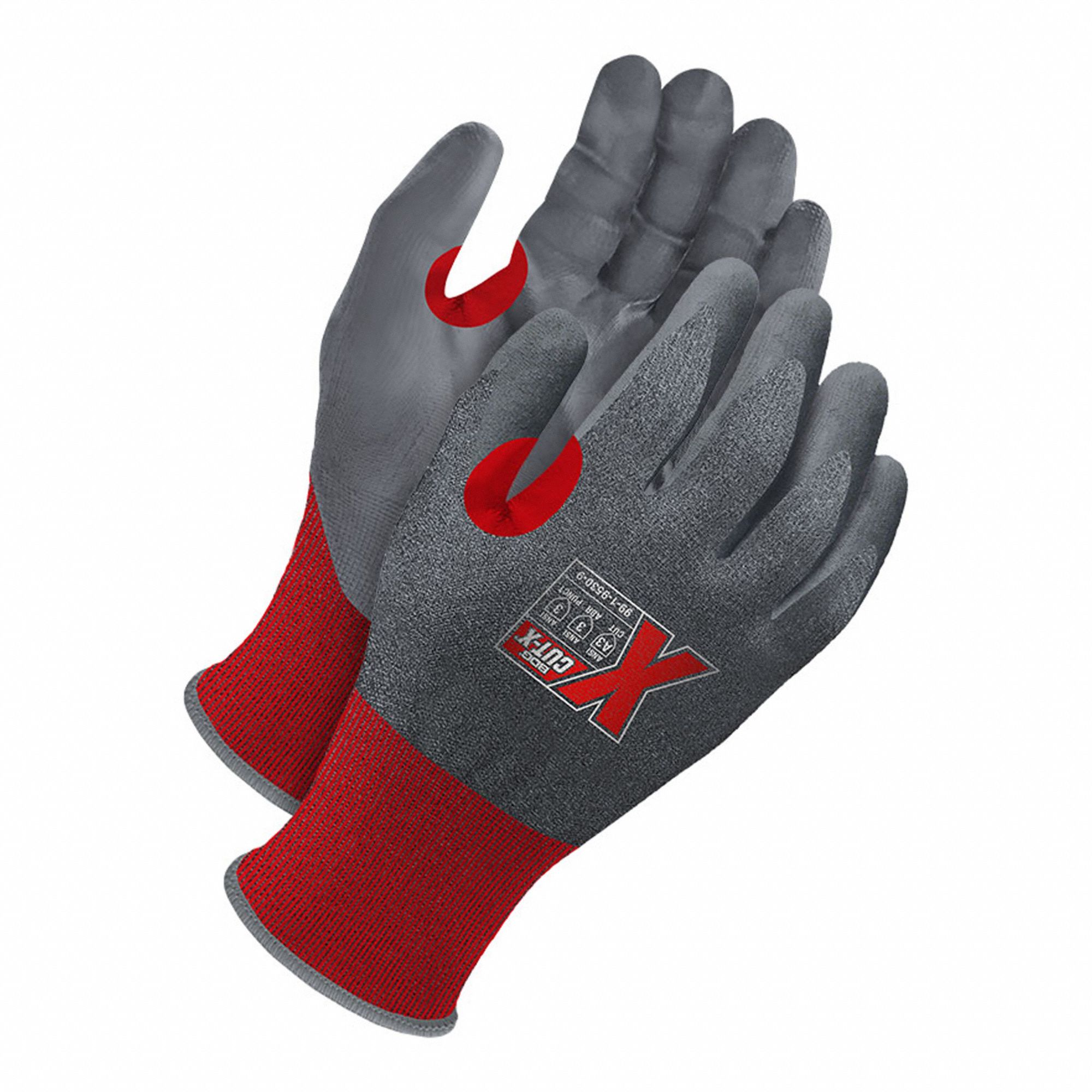 COATED GLOVES,GRAY,HPPE,L,PR