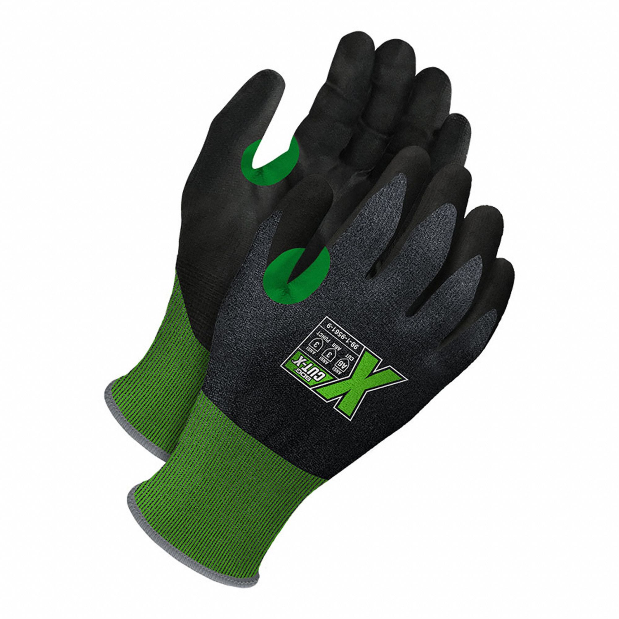 COATED GLOVES,BLACK,HPPE,M,PR