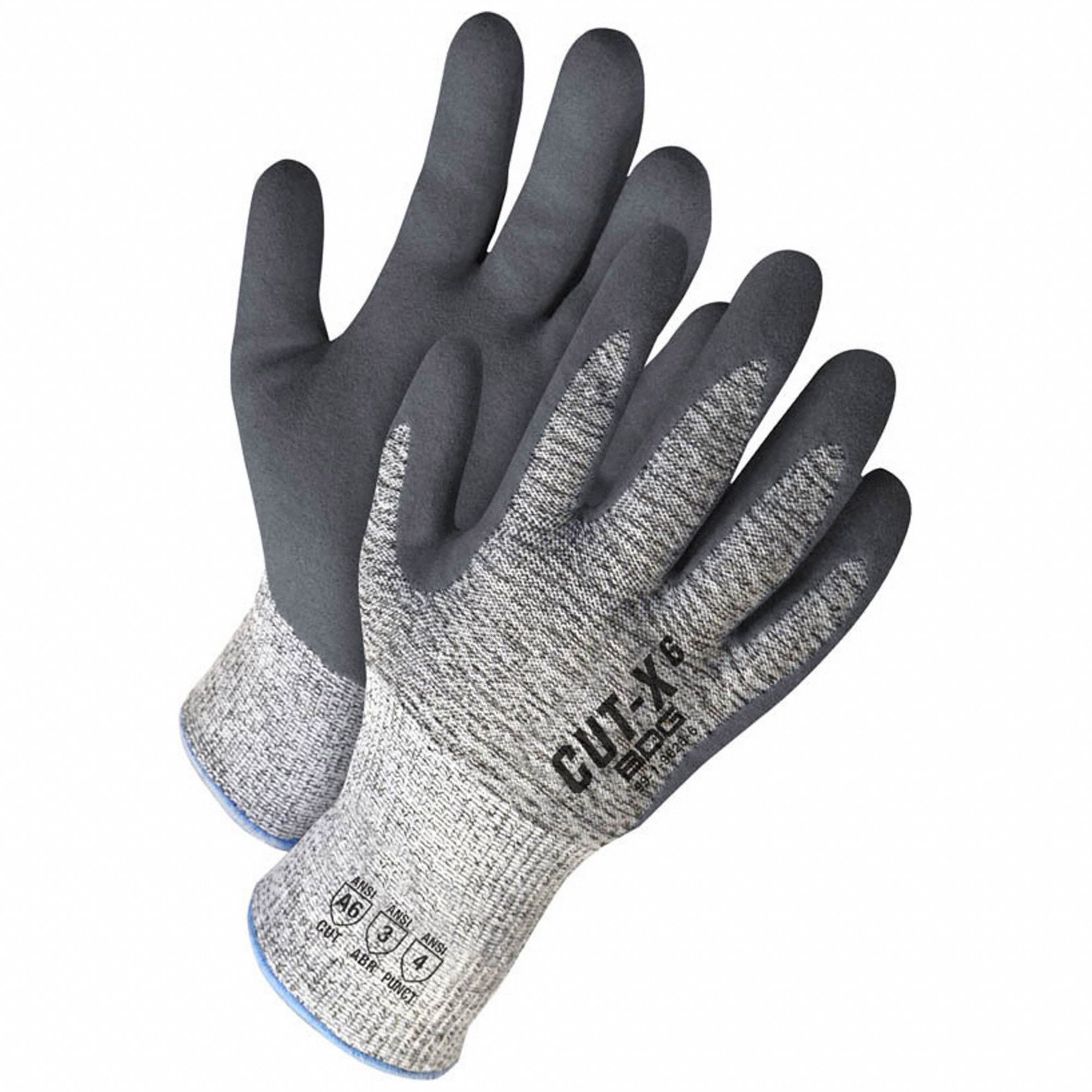 BDG BDG CUT-X COATED GLOVES, GREY, 2XS/5, HPPE, ANSI