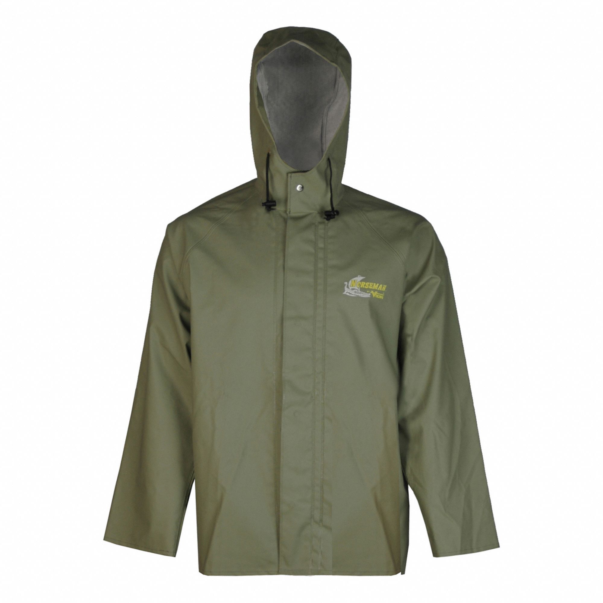 NORSEMAN RAIN JACKET, GREEN, XL, POLYESTER, RESISTS: WATER/WIND, WELDED/STITCHED SEAMS