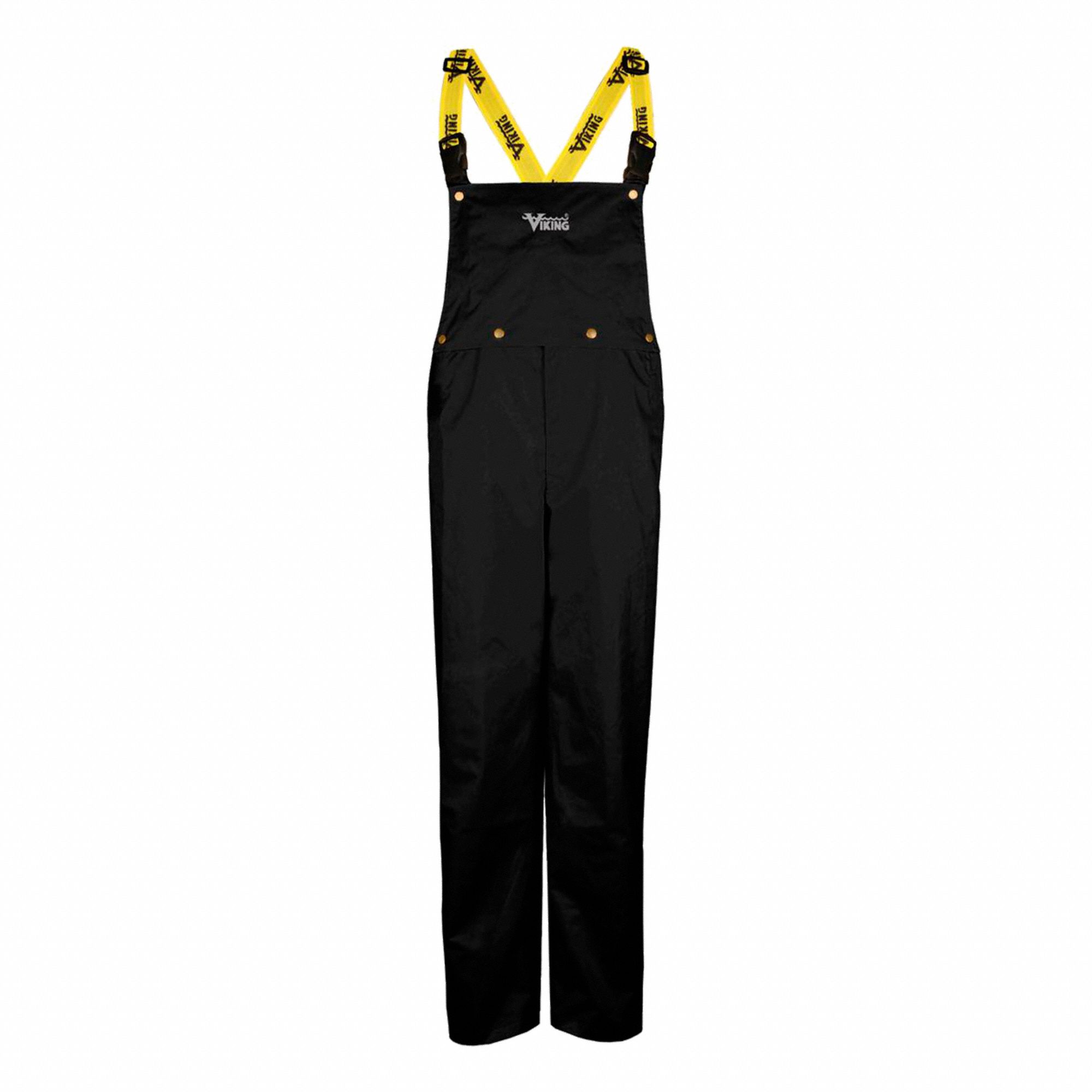 RAIN BIB OVERALLS,BLACK,SZ 4XL