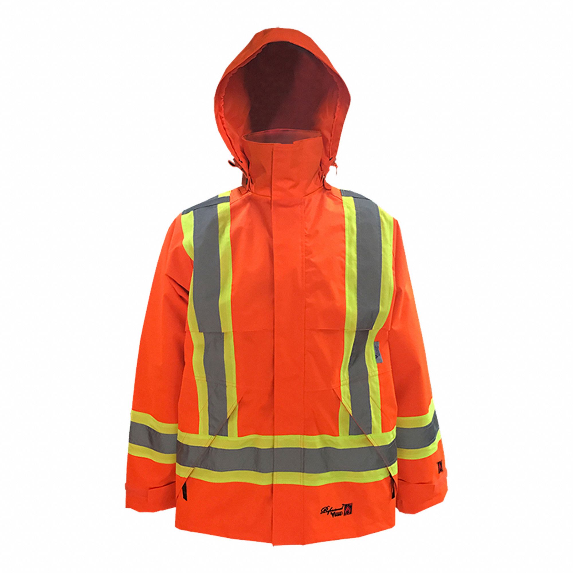 FR JACKET, CSA Z96-15, SZ XL/CHEST 46 IN/30 IN L, ORANGE, FR LINED/RIPSTOP POLYESTER/PU