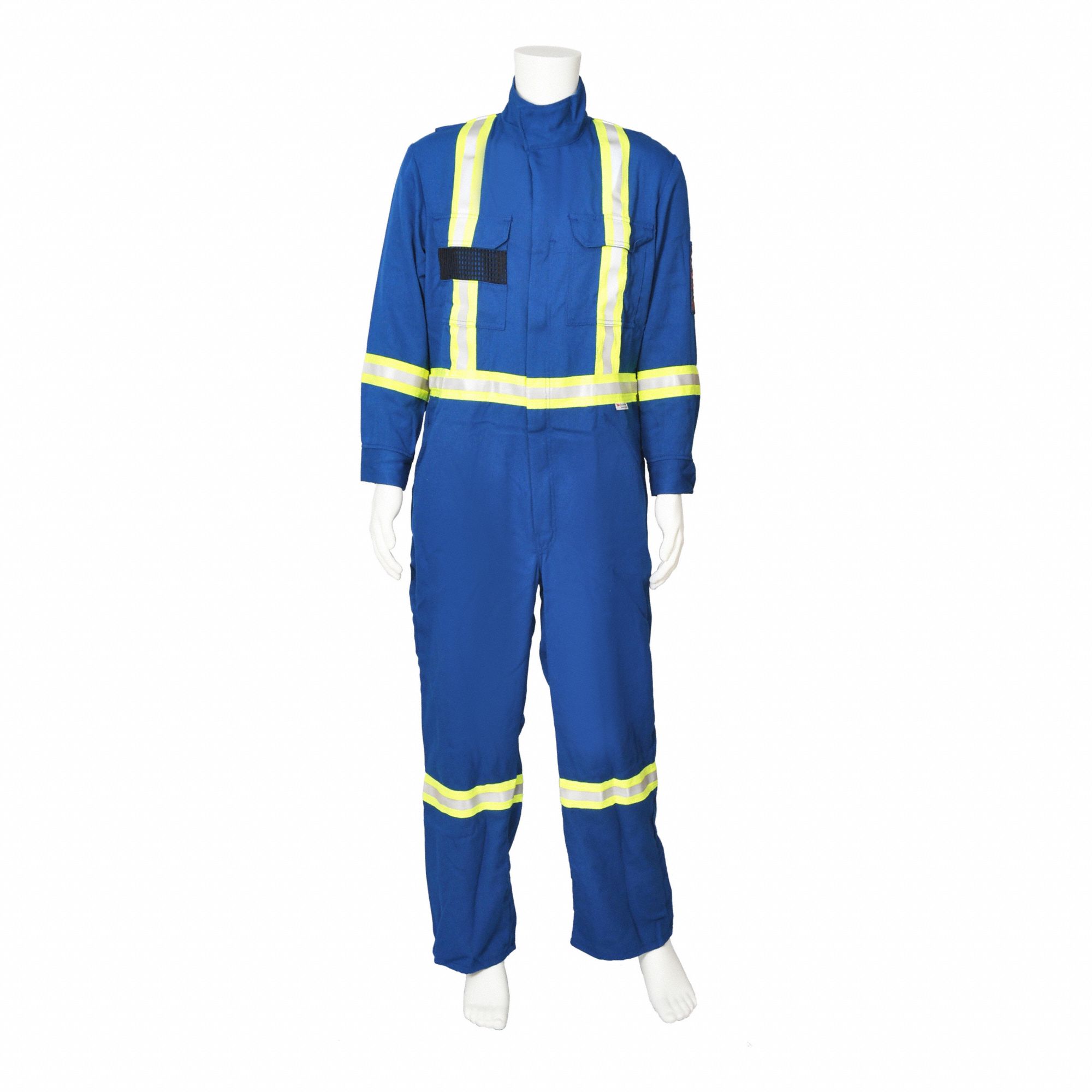 STRIPED COVERALL,MALE,7 OZ,ROYAL BL,5XL