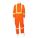 MEN'S FLAME-RESIST ZIPPER COVERALLS, 7 POCKETS, ORANGE, SIZE 2XL, COTTON/NYLON