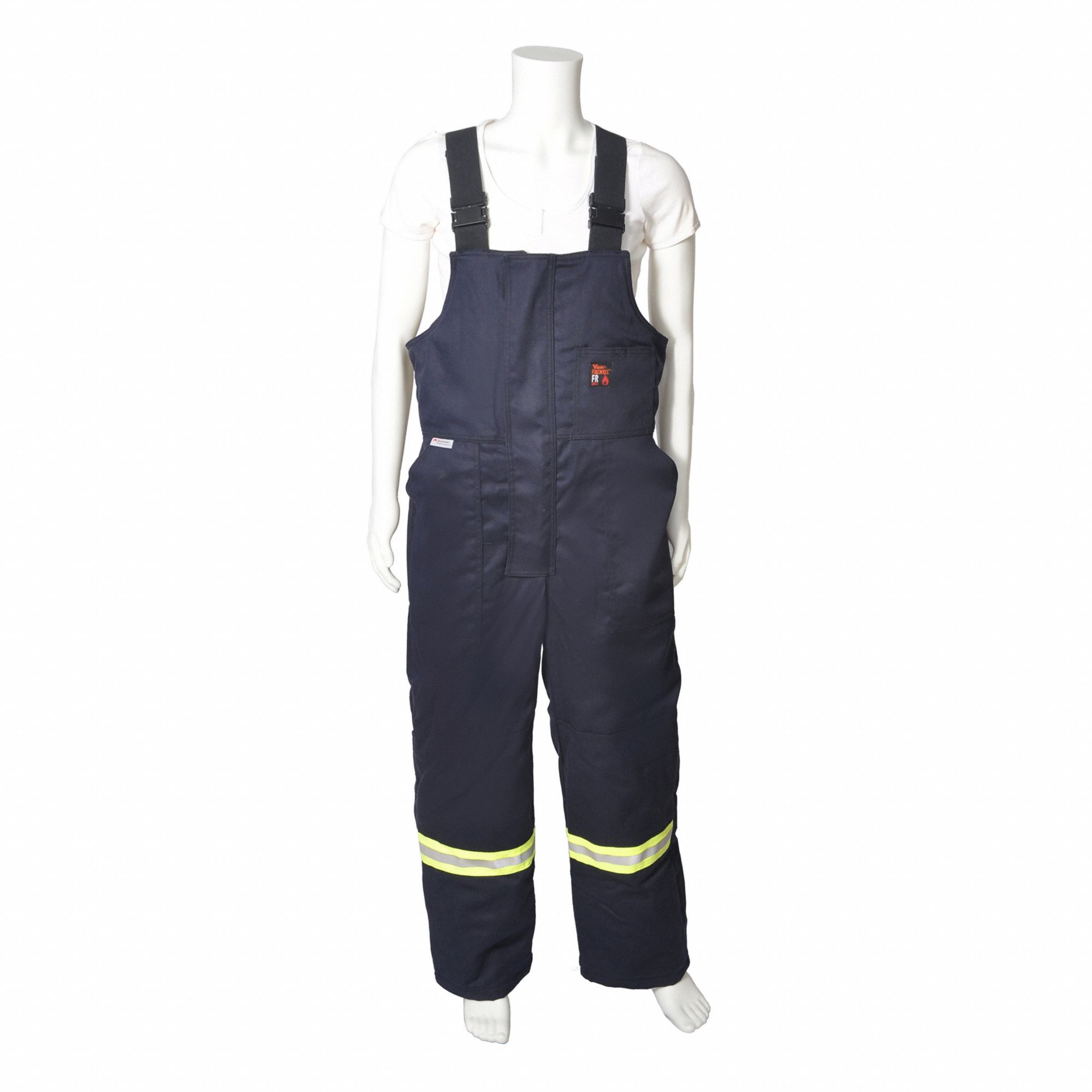 INSULATED OVERALLS, HRC 3, 9 OZ, ROYAL BLUE, 34 1/2 TO 87 IN INSEAM/54-56 IN WAIST, COTTON/NYLON