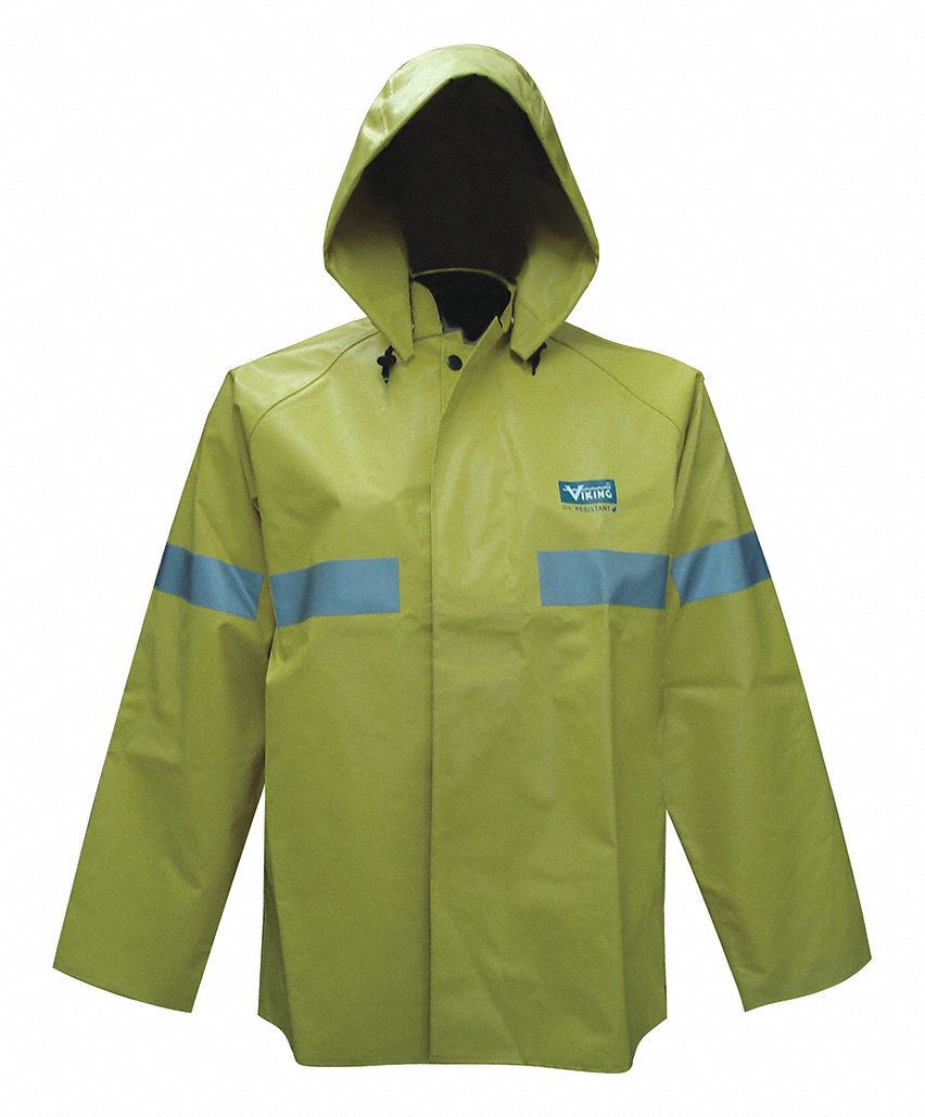 VIKING RAIN JACKET, MINER, 49ER, YELLOW, LG - Rain Jackets & Coats