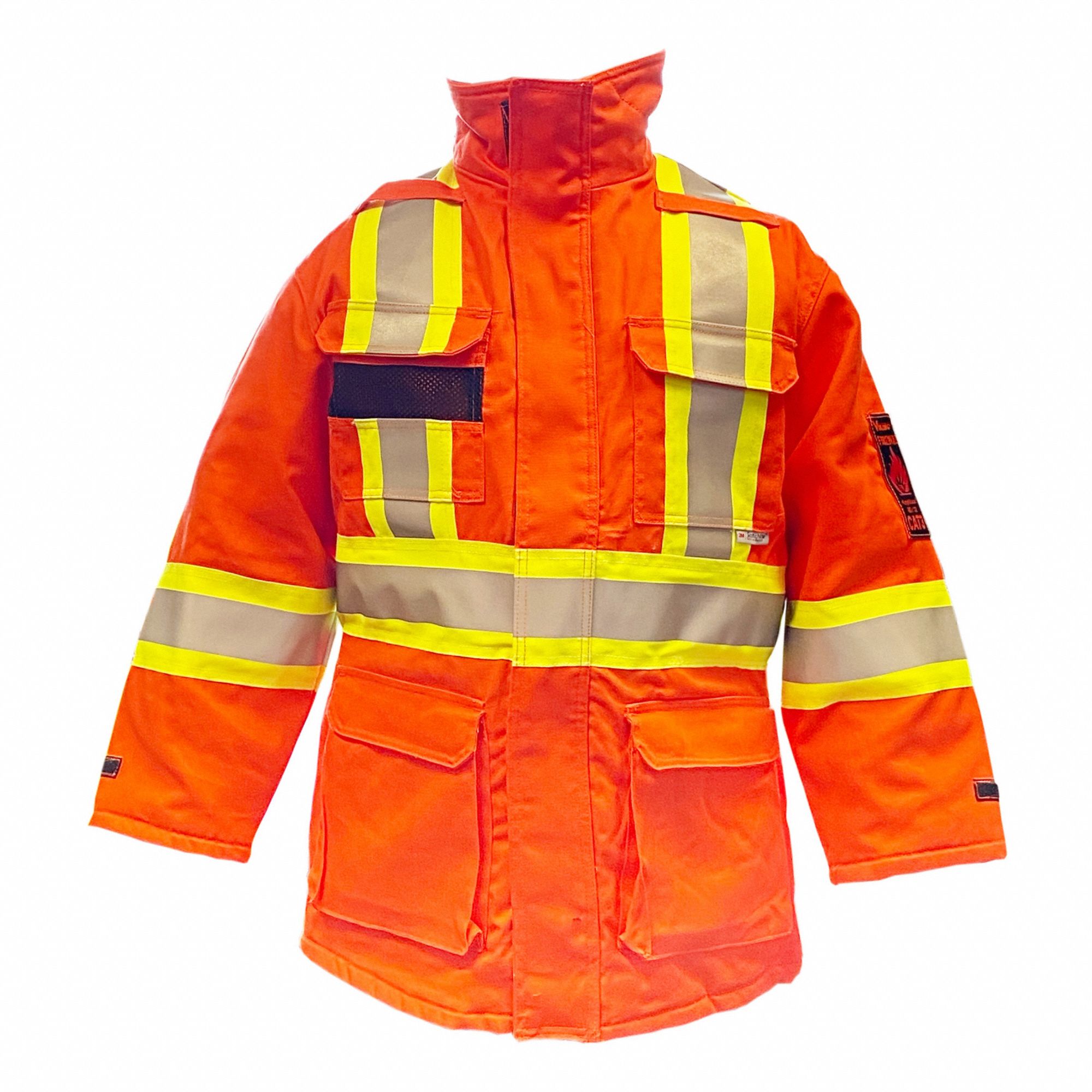 FLAME RETARDANT JACKET,SZ L,ORANGE