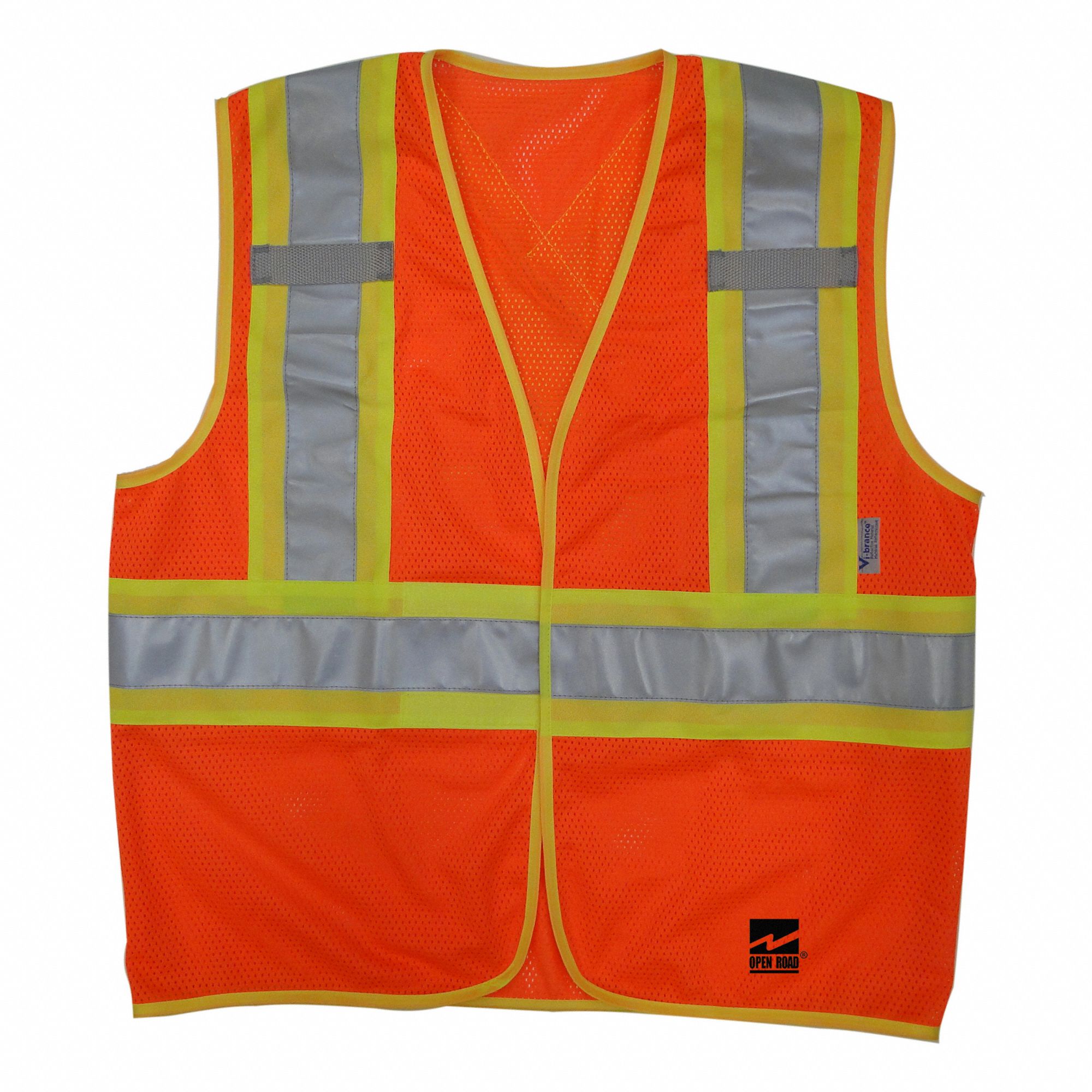 GILET BTE,ORANGE,G/TG,MAILLE,ANSI CLASSE 2,BANDES