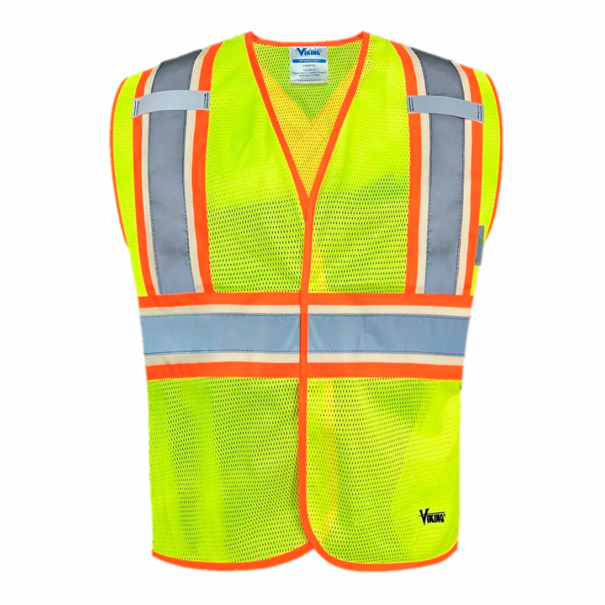 HIGH-VISIBILITY VEST,GREEN,SZ 4XL/5XL