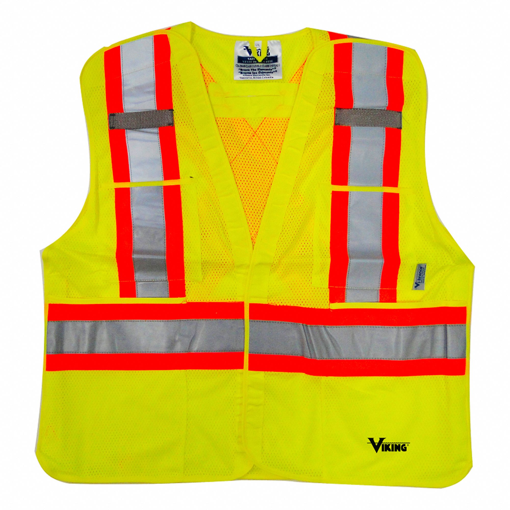 SAFETY VEST,ORANGE,4XL/5XL SZ,POLYESTER