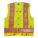 UNISEX HI-VIS VEST, M, 36 - 40 IN CHEST, 26 IN L, YELLOW/GREEN, POLYESTER