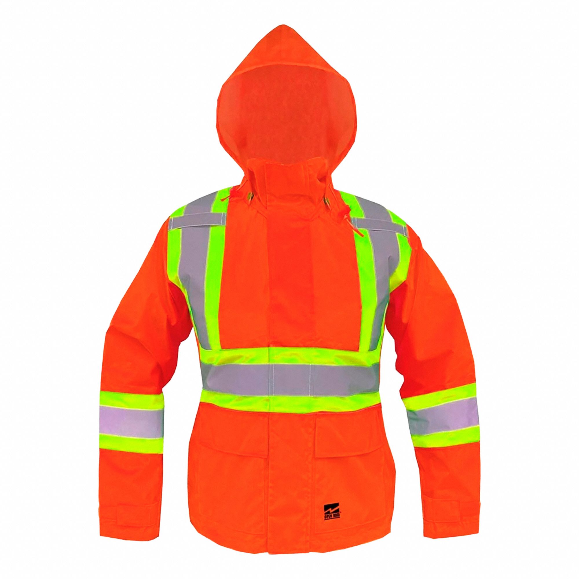 RAIN JACKET,FEMALE,ORANGE,SZ L