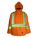 MEN'S RAIN JACKET,CSA,INSULATED/HI-VIS,SZ 2XL/CHEST 51 TO 129.5 IN,ORNG,150 DENIER POLYESTER/PU