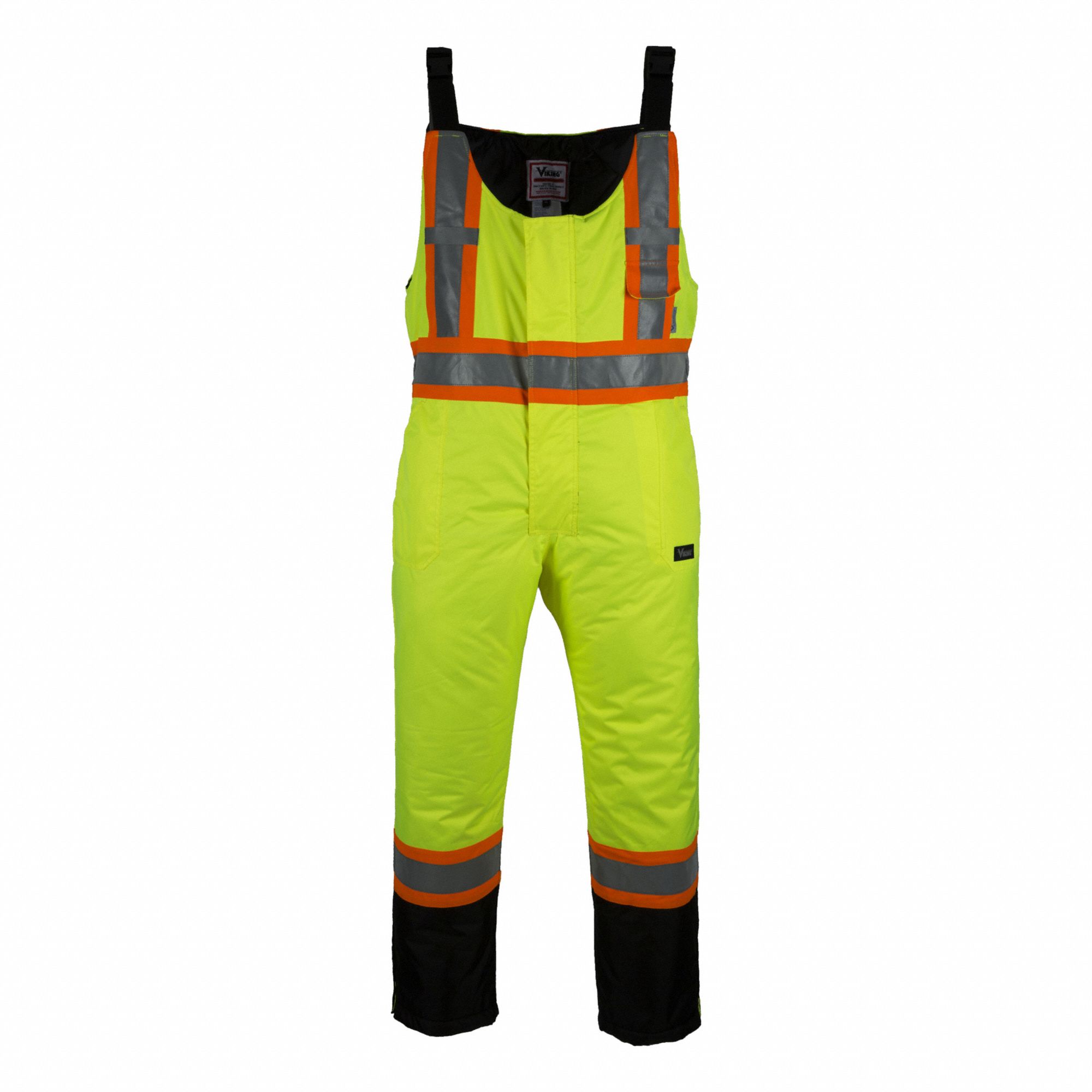 HIGH-VISIBILITY PANTS, MEN'S, GREEN, WAIST 42-44 IN/INSEAM 33 IN, POLYESTER/PU