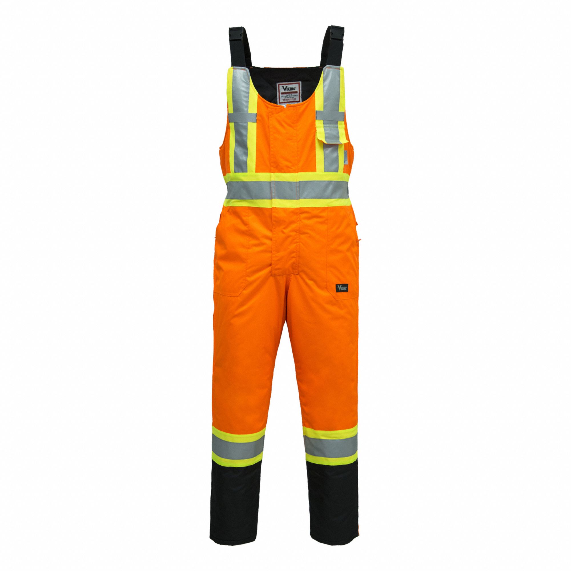 HIGH-VISIBILITY PANTS, MEN'S, ORANGE, WAIST 46-48 IN/INSEAM 33 1/2 IN, POLYESTER/PU
