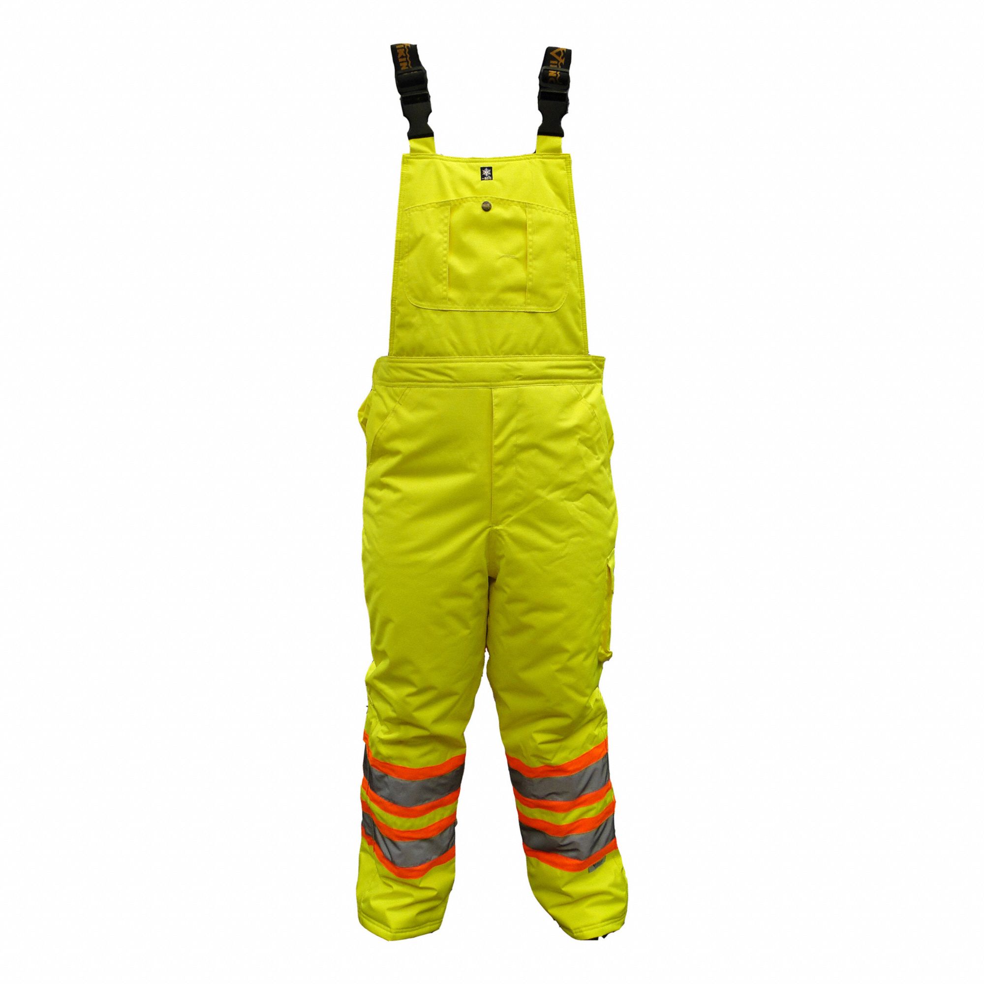 HIGH-VISIBILITY PANTS, MEN'S, GREEN, WAIST 42-44 IN/INSEAM 33 IN, POLYESTER/PU