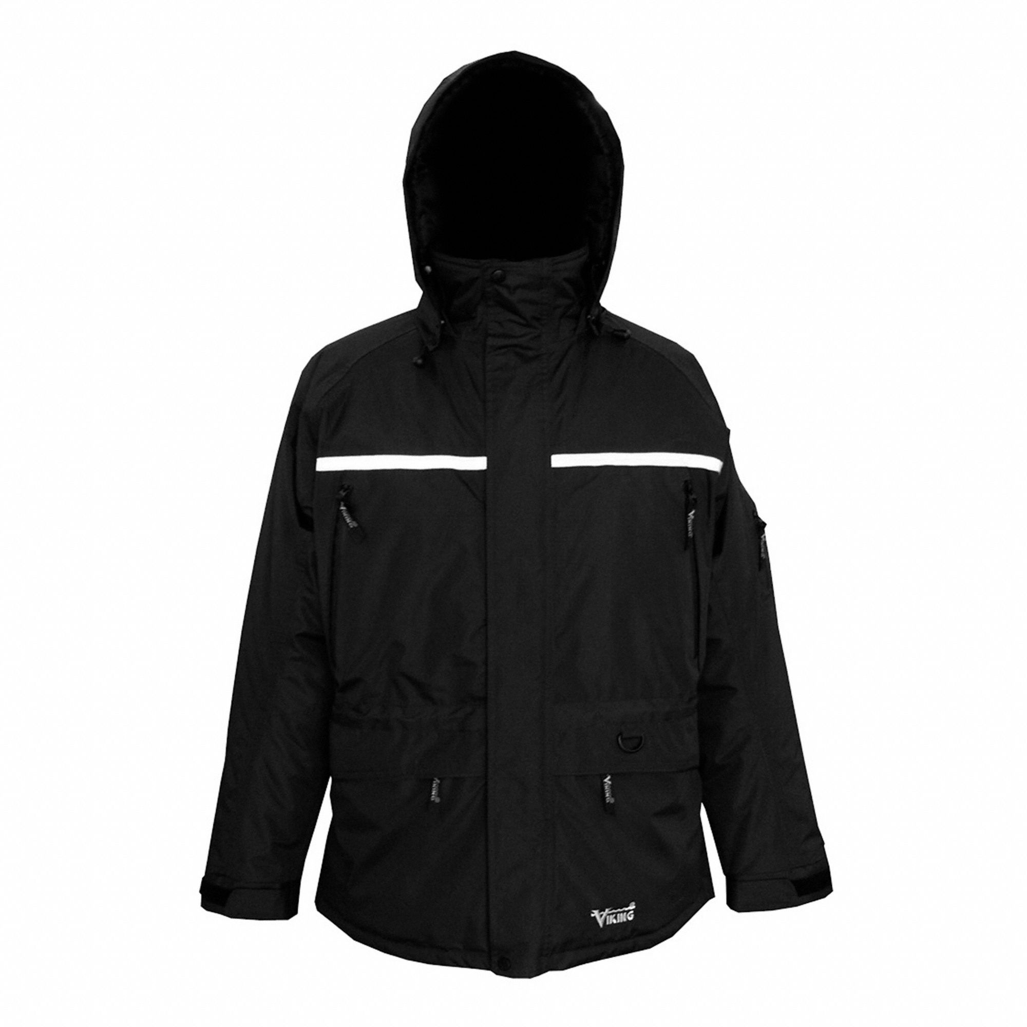 TEMPEST 50 RAIN JACKET, BLACK, M, LINED, POLYESTER/PVC, RESISTS: WATER/WIND