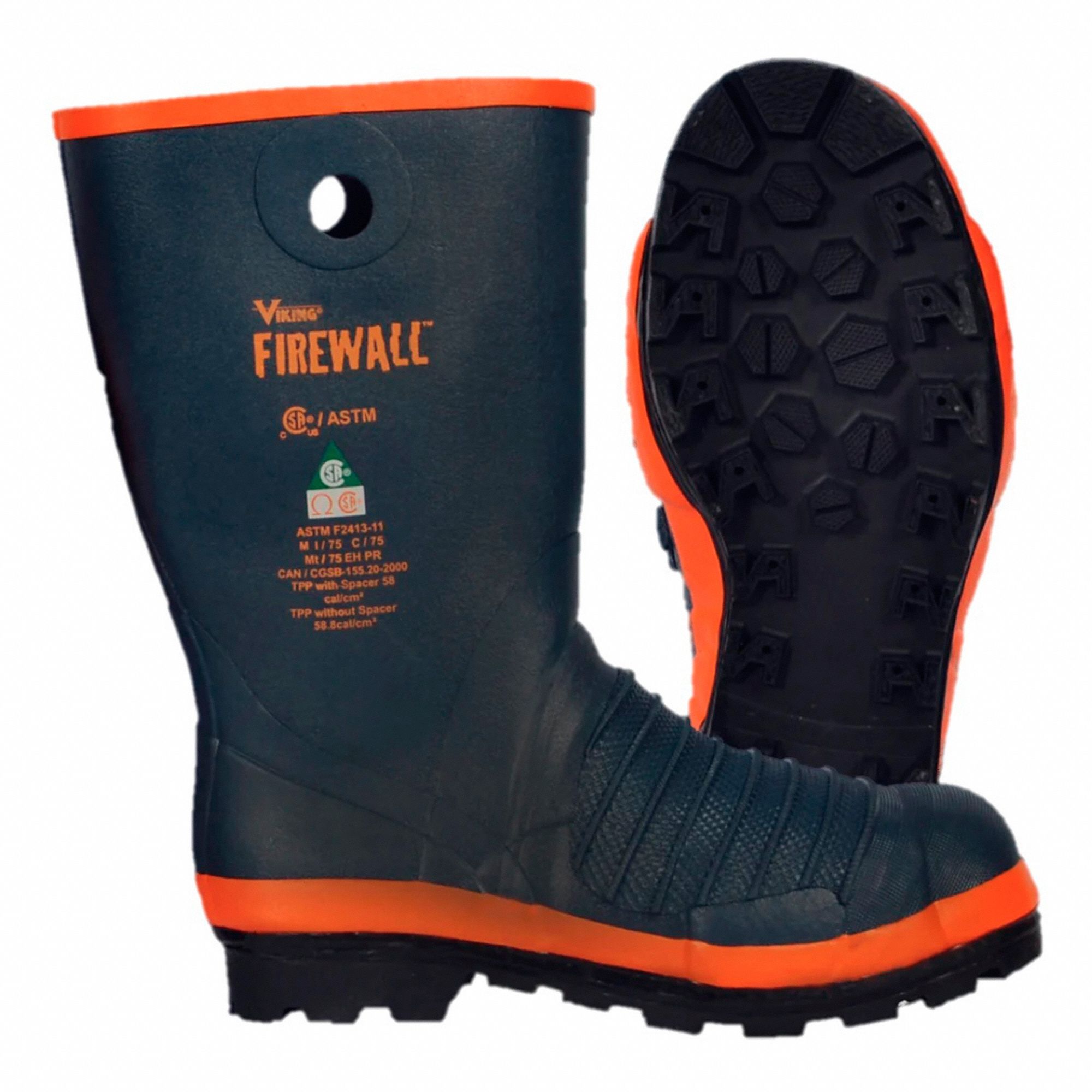 RUBBER BOOTS,SZ 13,ERGONOMIC SOLE,PR
