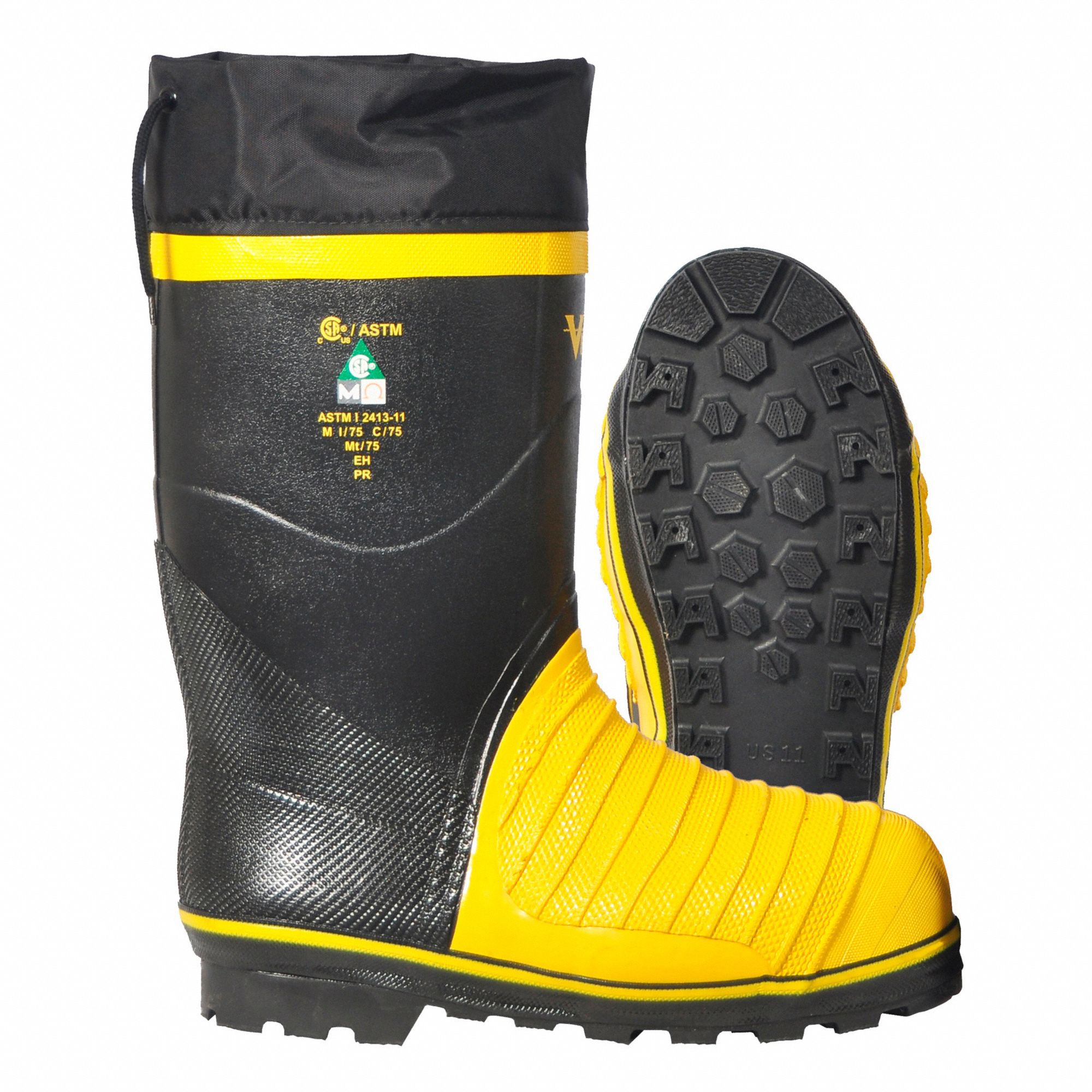 RUBBER BOOTS,SZ 8,LUG SOLE,PR