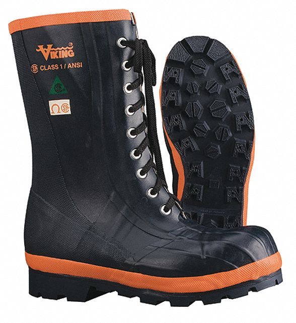 BOTTES HOMMES, 9, CAOUTCHOUC/POLYESTER, CSA/ASTM, ANTIDÉRAPANTES, POUR FORESTERIE