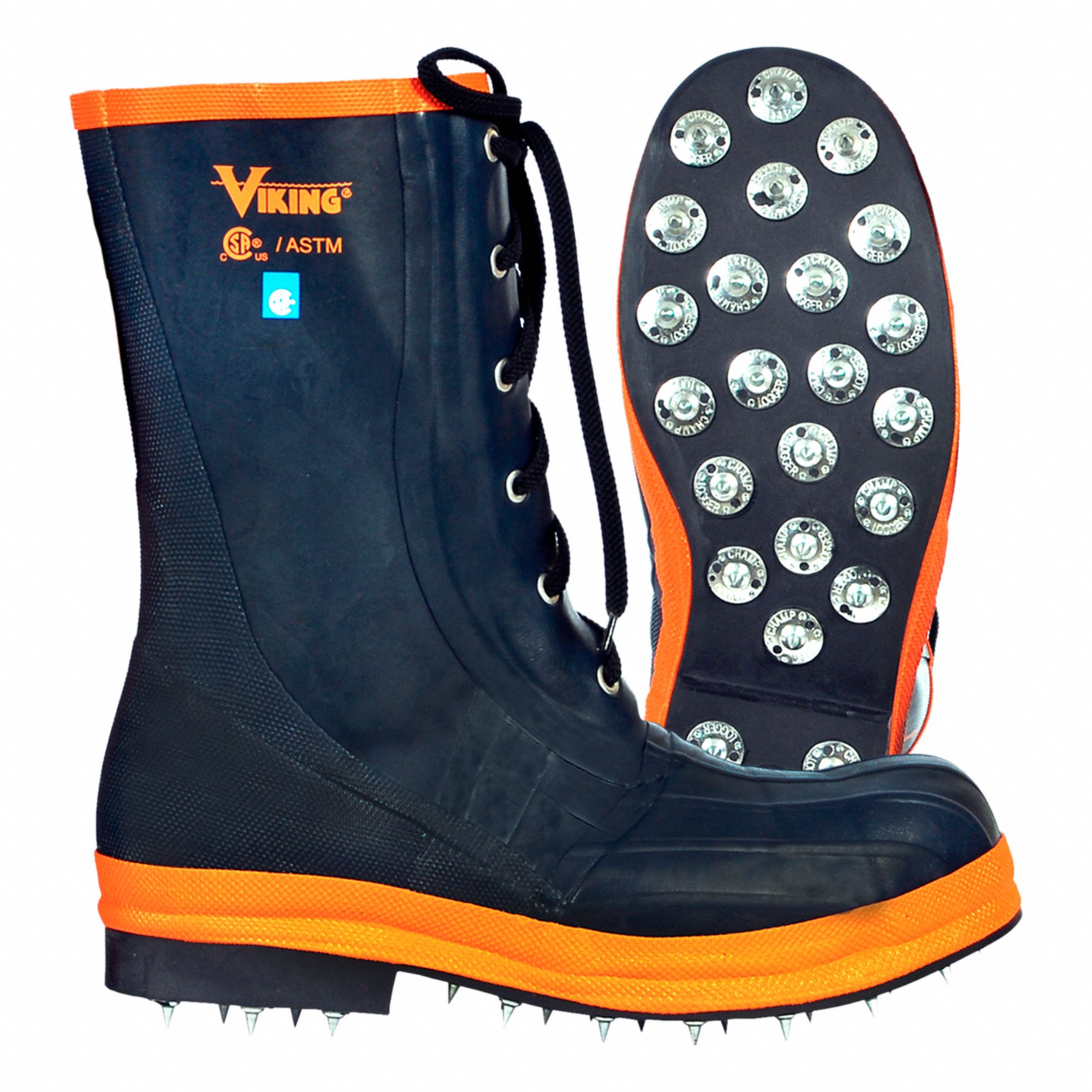 RUBBER BOOTS,SZ 8,CAULKED SOLE,PR