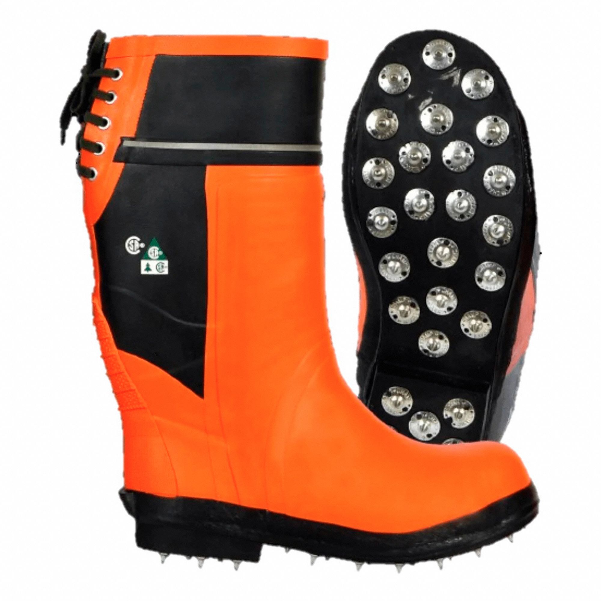 RUBBER BOOTS,SZ 5,CAULKED SOLE,PR